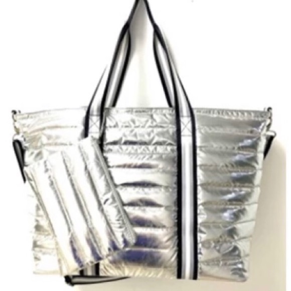 Handbags - Metallic Puffer Tote